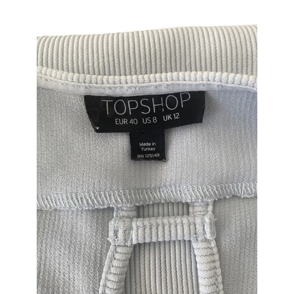 TOPSHOP LIGHT BLUE RIBBED BODYSUIT SIZE 8 - Picture 5 of 6